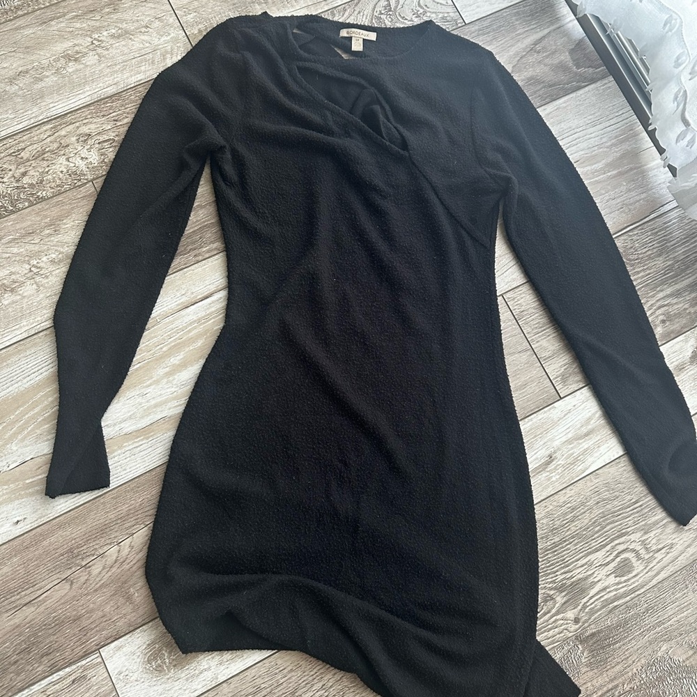 Elegant Black Long Sleeve Dress